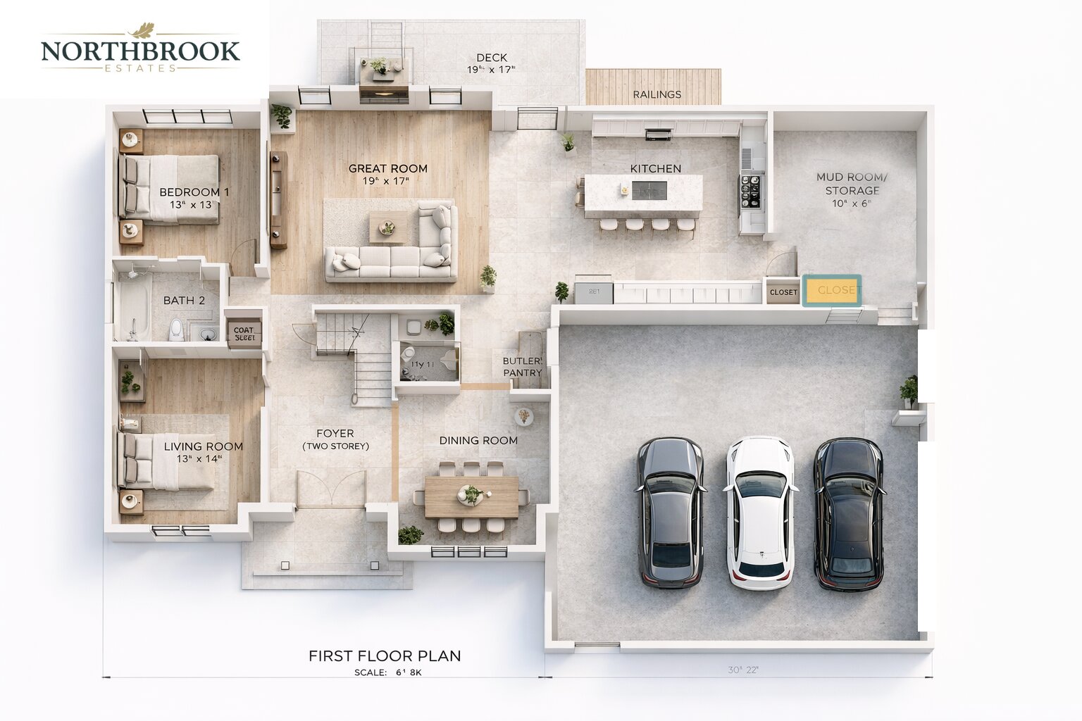 Northbrook Estates - 3 Car Garage Floor Plan_page-0001